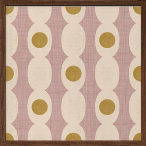 Retro Mod Geo Chain - Mauve - Mid Century Modern Poster