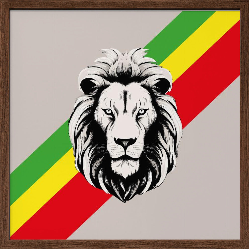 Rasta Lion Poster