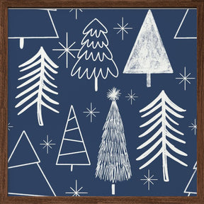 Christmas Tree Evergreen - Tree - Pine Tree Blue Poster