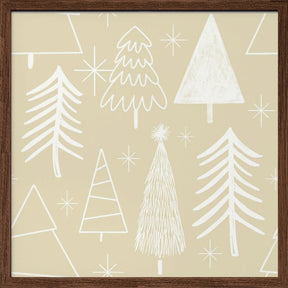 Christmas Tree Evergreen - Tree - Pine Tree Beige Poster