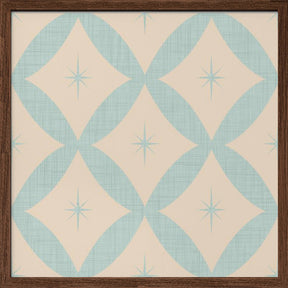 Atomic Star   Mid Century Starburst Baby Blue Poster