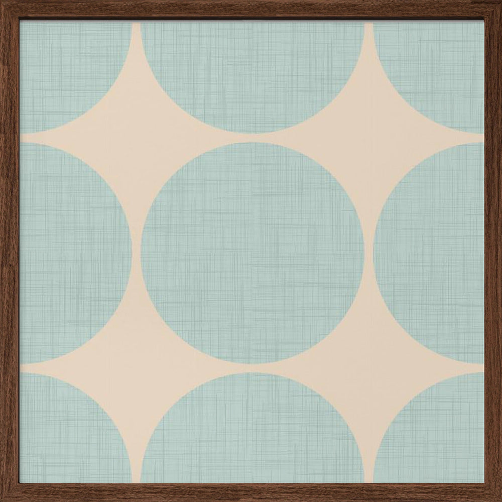 Modern Baby Blue Retro Spheres-Mid Century Modern Poster