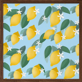 Lemons Pattern Poster