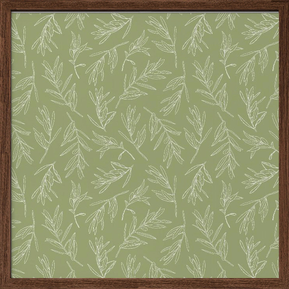 Olive Leaves Pattern Poster