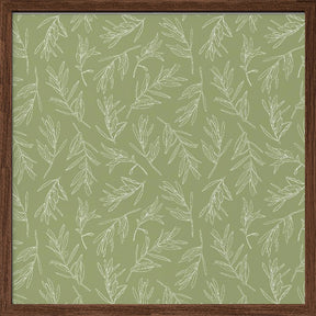 Olive Leaves Pattern Poster