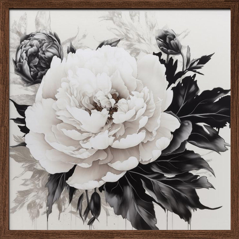 Peonies Sketch Poster