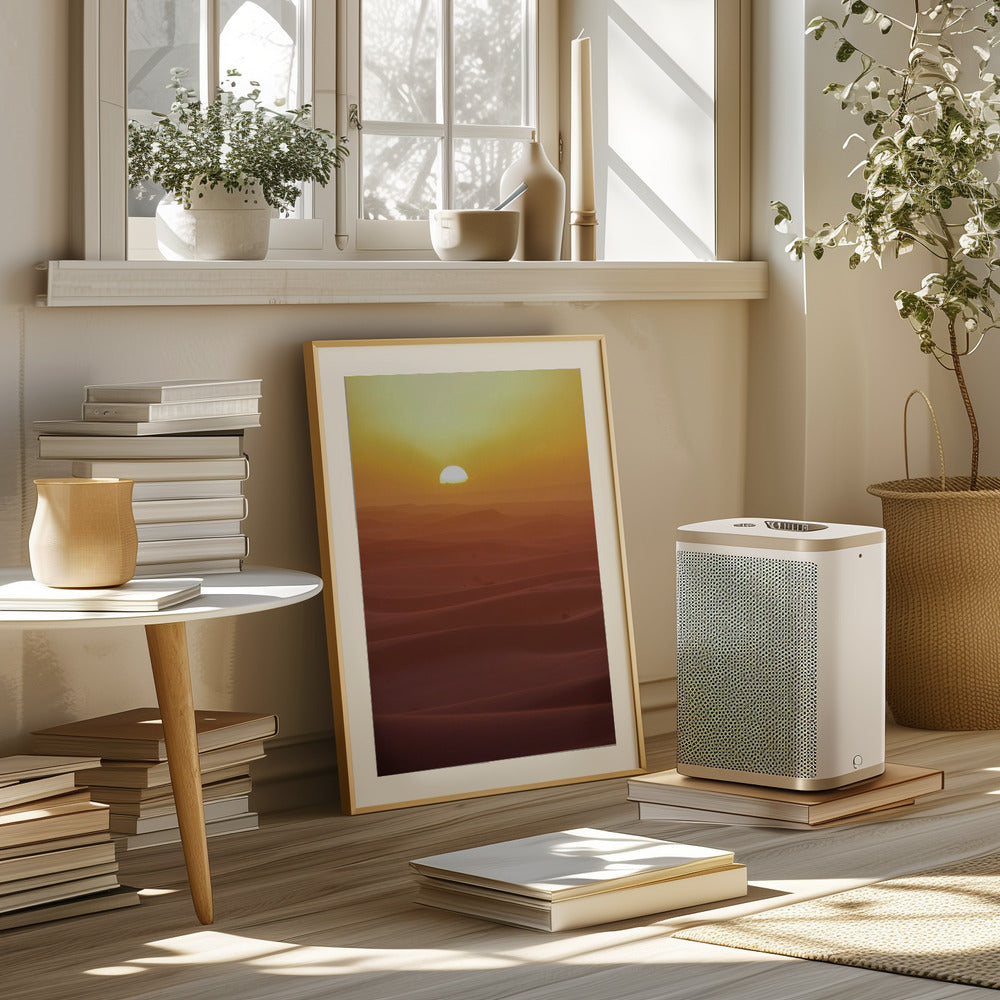 Sunset over Dunes Poster