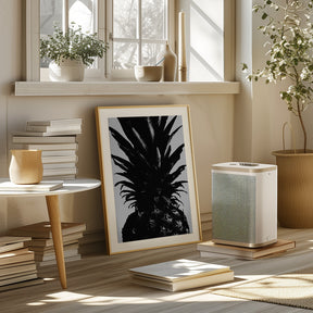 Pineapple bw Poster