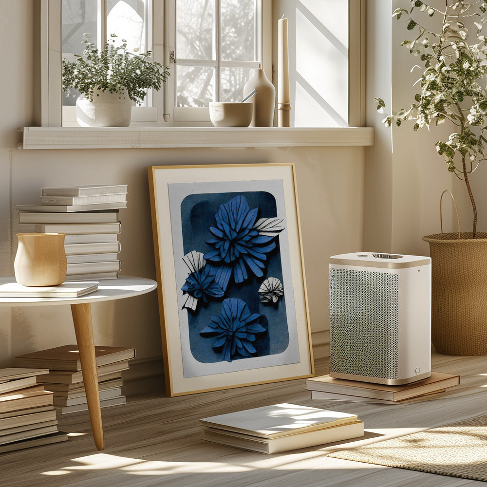 Blue Blossoms Poster