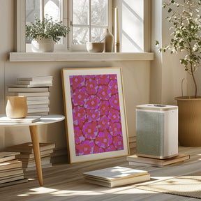 Cute Pink Blossom Pattern Poster