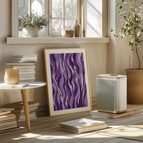 Purple Tiger Pattern Poster