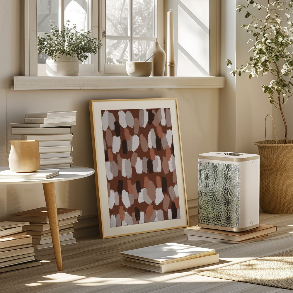 Pastel Earthy Strokes Pattern Poster