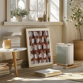 Pastel Earthy Strokes Pattern Poster