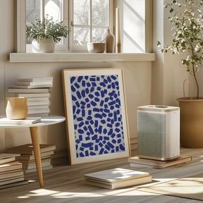 Blue Strokes Pattern Poster