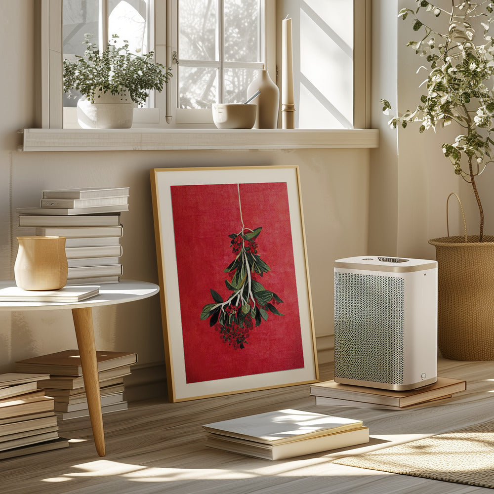 Painted Mistletoe Poster