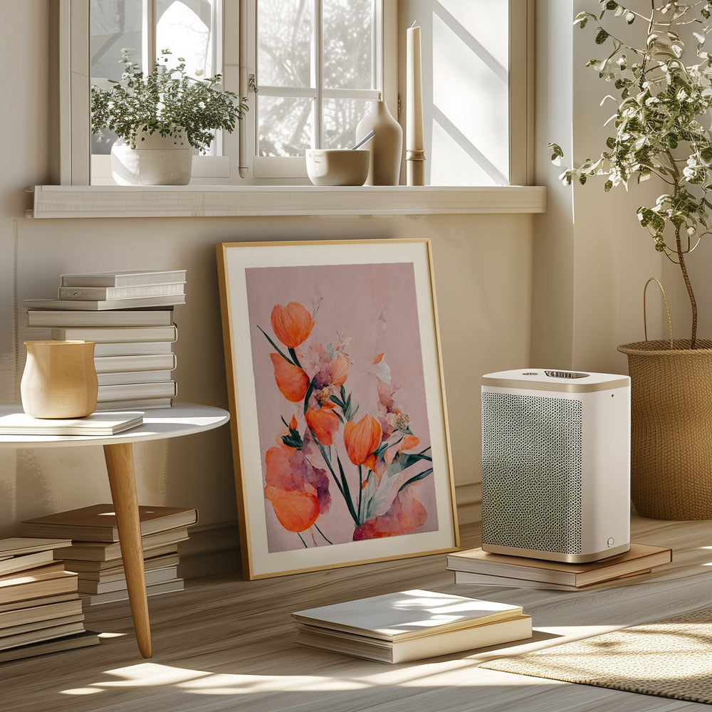 Orange Tulips Poster