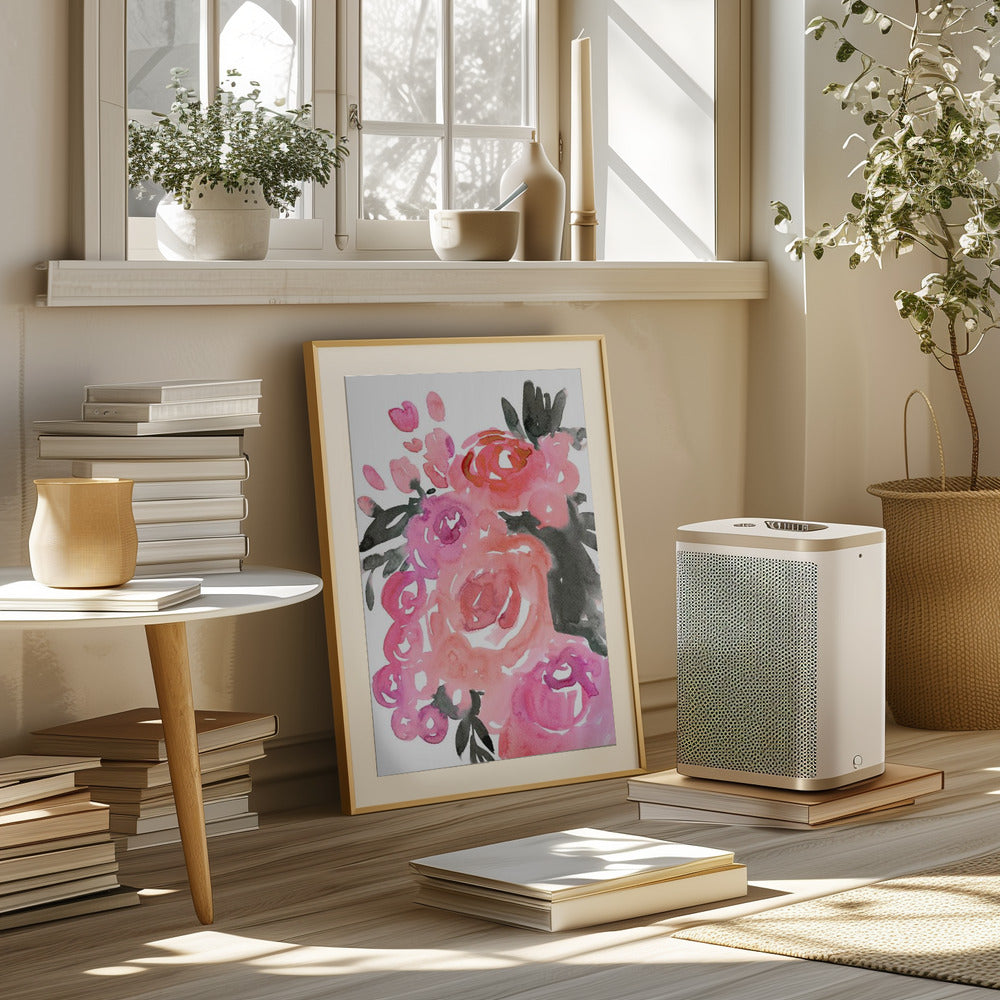 Maeko loose watercolor florals II Poster