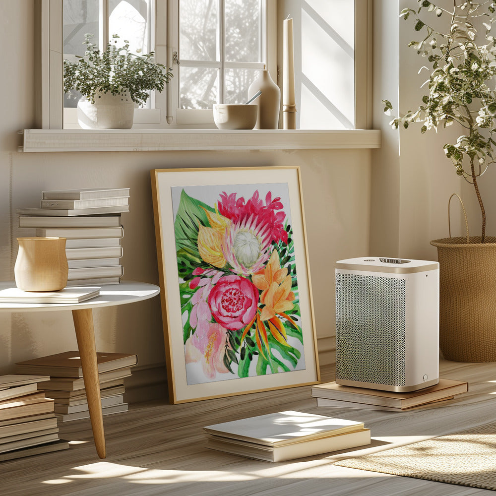 Celia tropical bouquet Poster