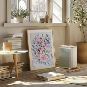 Clara watercolor bouquet Poster