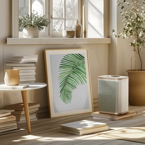 Palm leaf in loose watercolor Poster