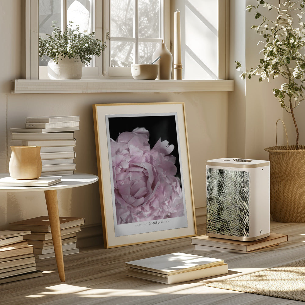 Enjoy the little things peony Poster