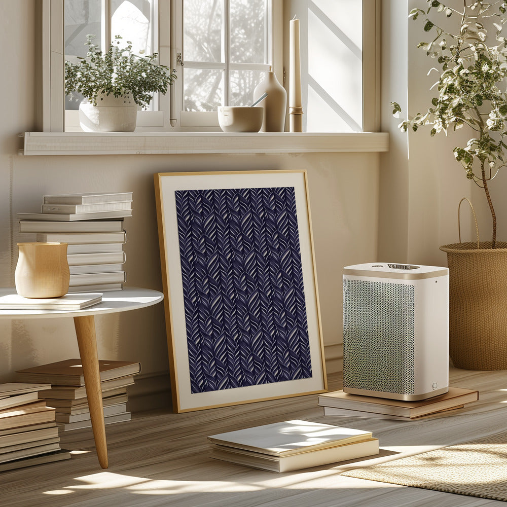 Indigo Blue Pattern Poster