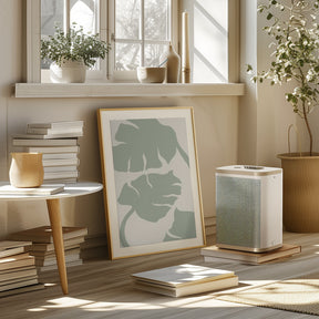 Monstera Sage Green Poster