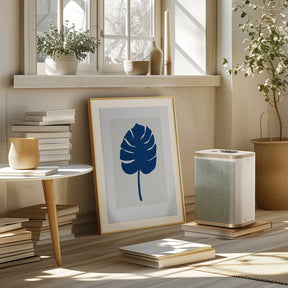 Leaf Blue Poster