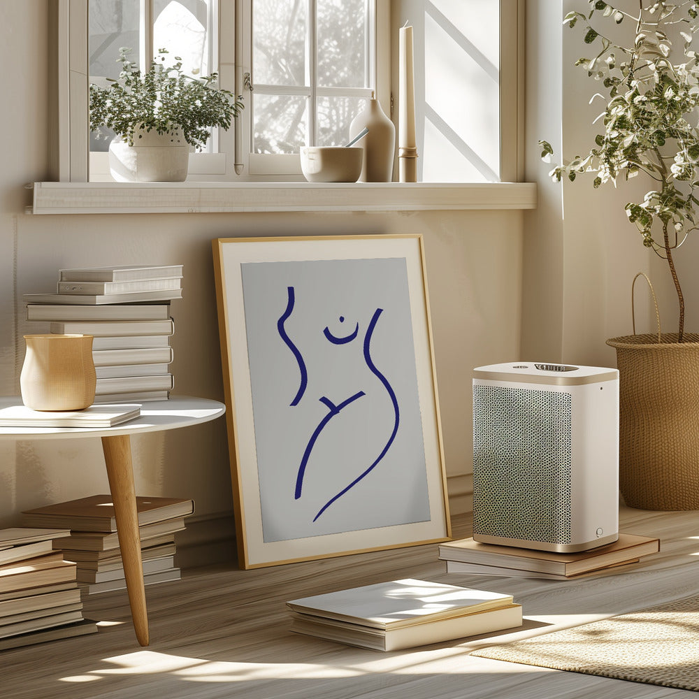 Nude Blue Poster