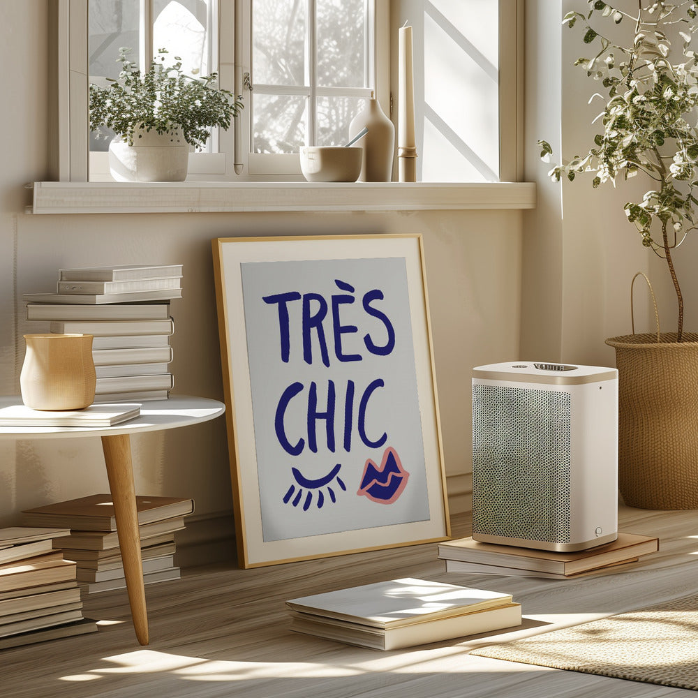 Tres Chic Blue Poster