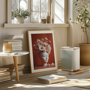 White Head Vase Poster