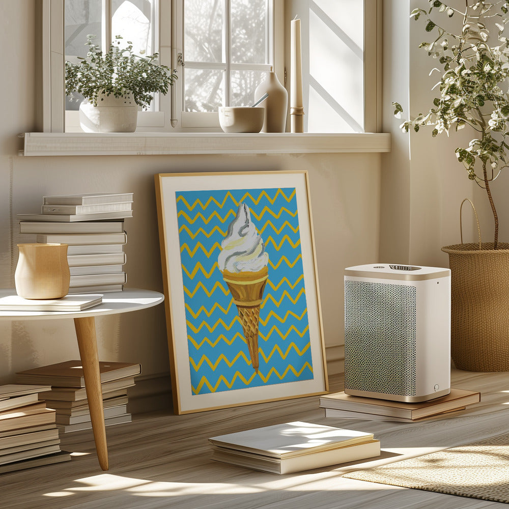 Ice Cream Blue Poster