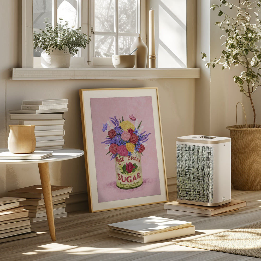 Flowers In a vintage Can Poster