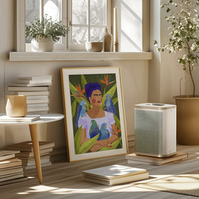 Frida and birds Poster