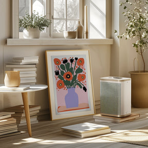 Poppy In Purple Vase Poster