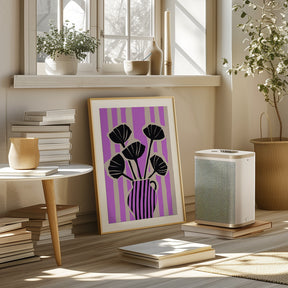 Stripes Still Life Purple Poster