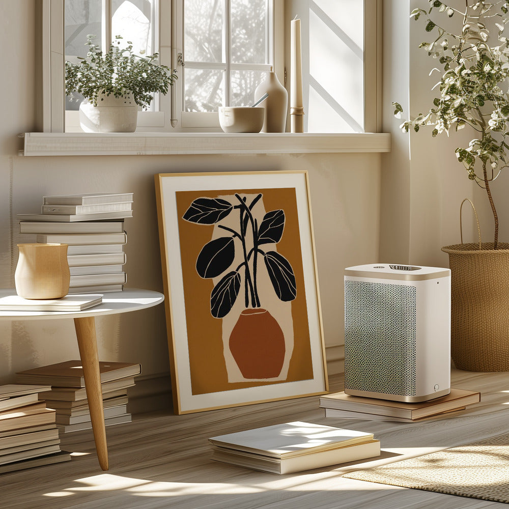 Ochre Still Life No 1 Poster