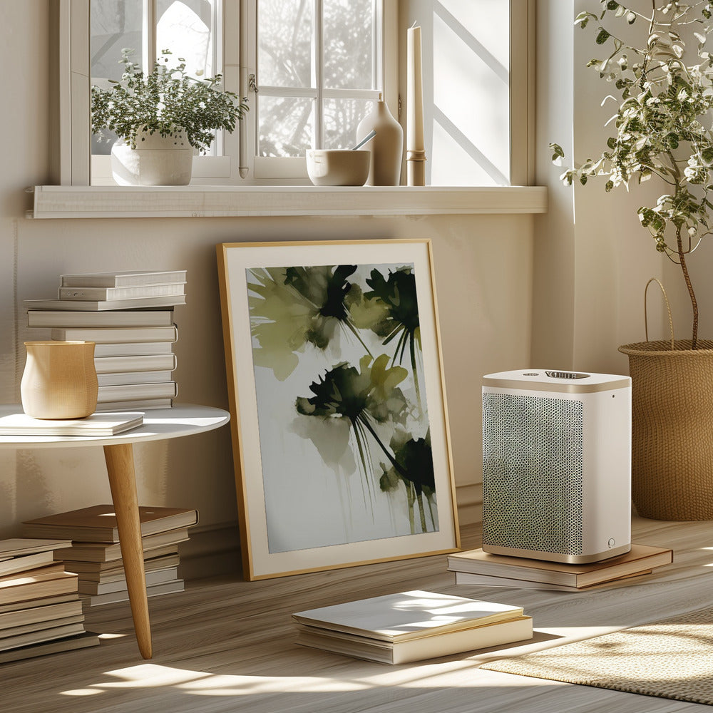 Green Flowers Poster