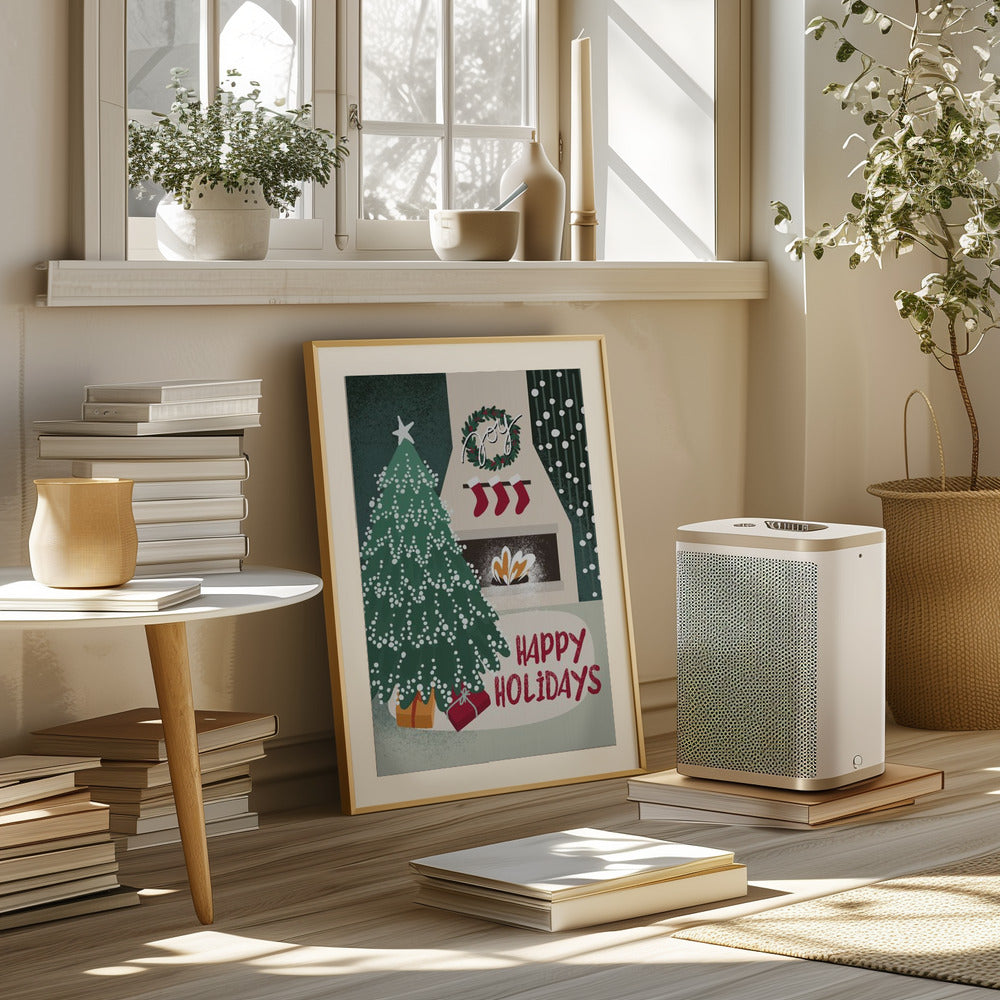 Cozy retro interior Poster