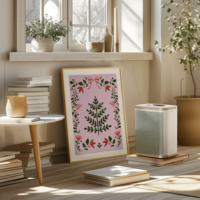 Pink Christmas Tree Poster