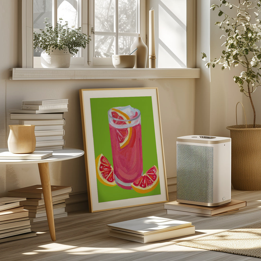 Grapefruit Paloma Pistachio Poster