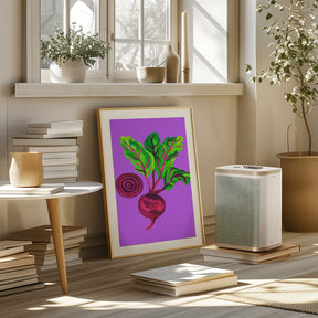 Beetroot Swirl Purple Poster