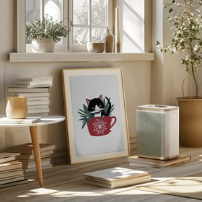 My cat Coco in a holiday mug Poster