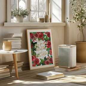 Best wishes holiday red roses Poster