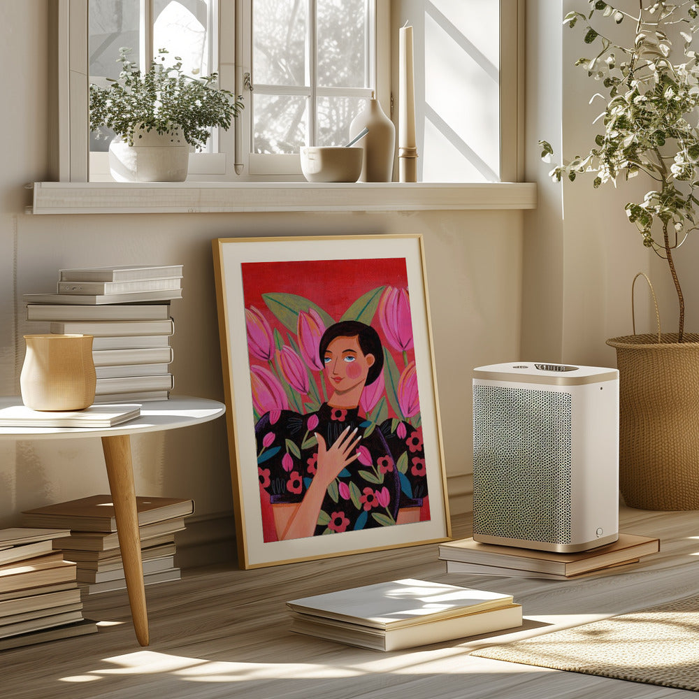 Abstract Modern Woman Portrait Poster