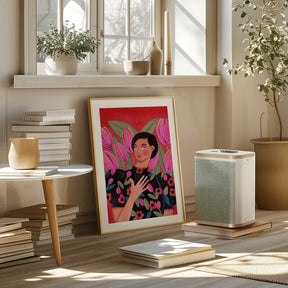 Abstract Modern Woman Portrait Poster