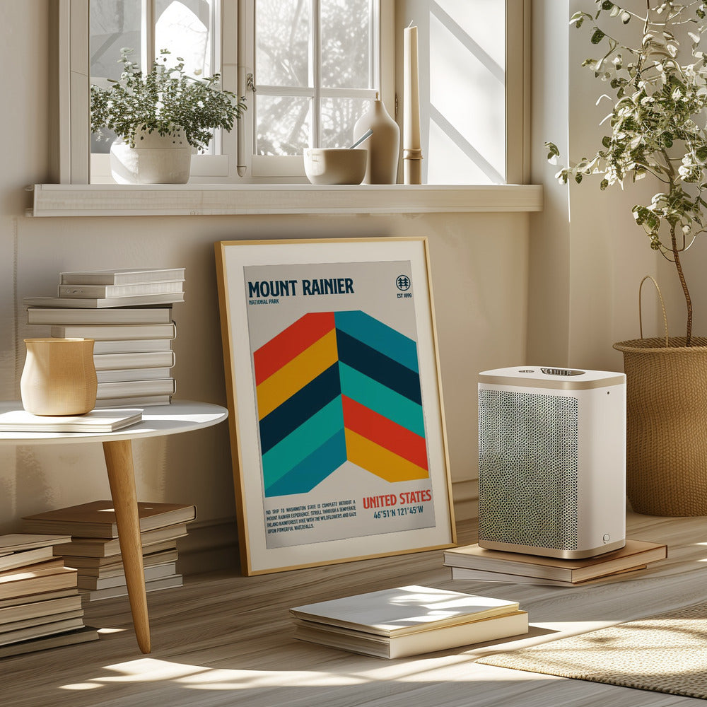 Mount Rainier National Park Travel Poster Poster