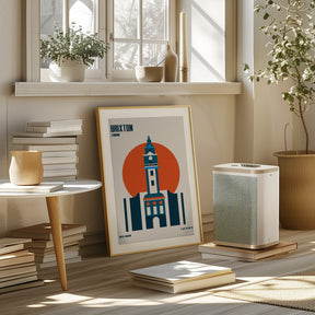 Brixton Tower Retro Travel Print Poster