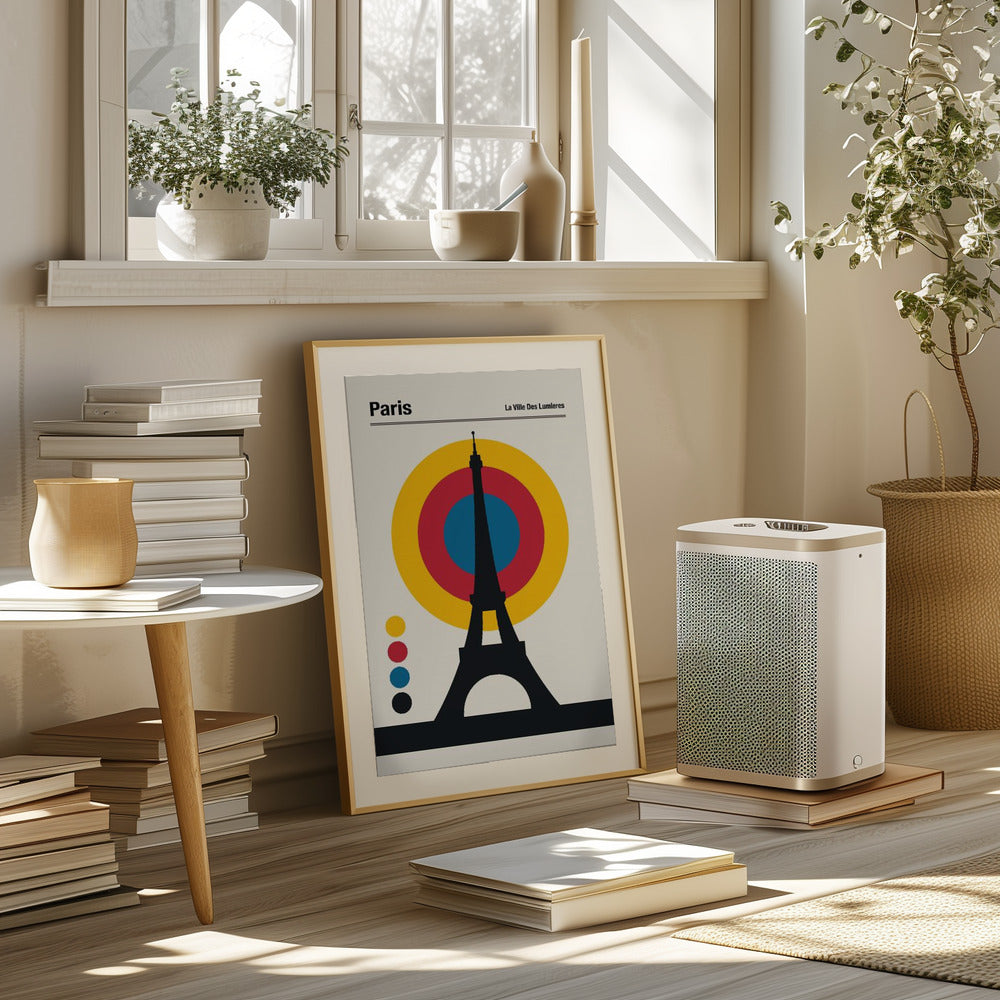 Paris Eiffel Tower Retro travel Print Poster