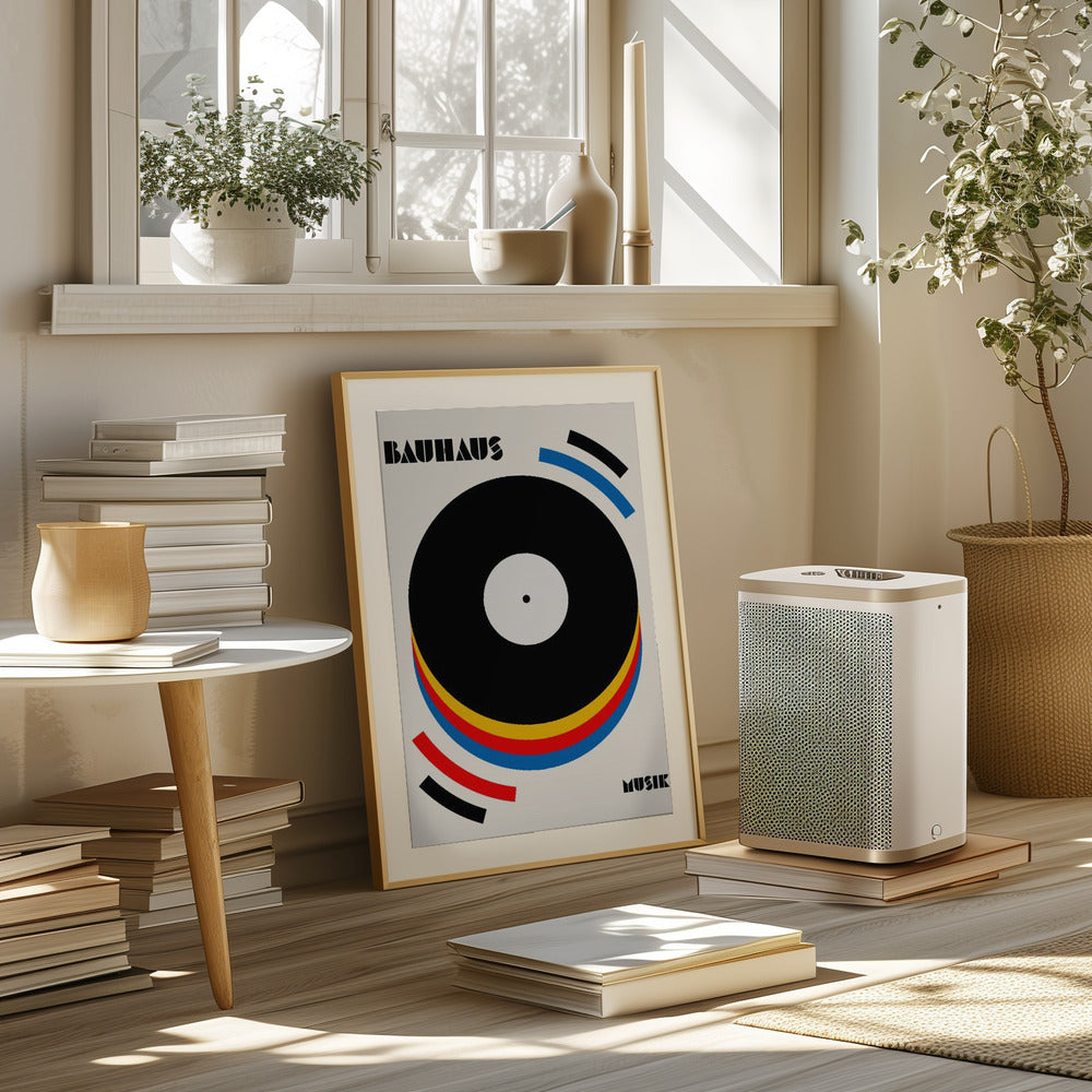 Bauhaus Musik Retro Illustration Poster